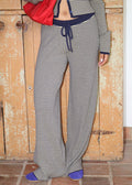 Brynn Striped Pants - Navy & Lemon