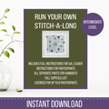 Bubbles - Intermediate Level DIY Blackwork SAL DIY SAL by Peppermint Purple