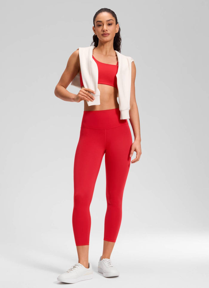 CRZ YOGA Women's Yoga Lounge High Rise Butterluxe Yoga Leggings 23'' Aurora Red