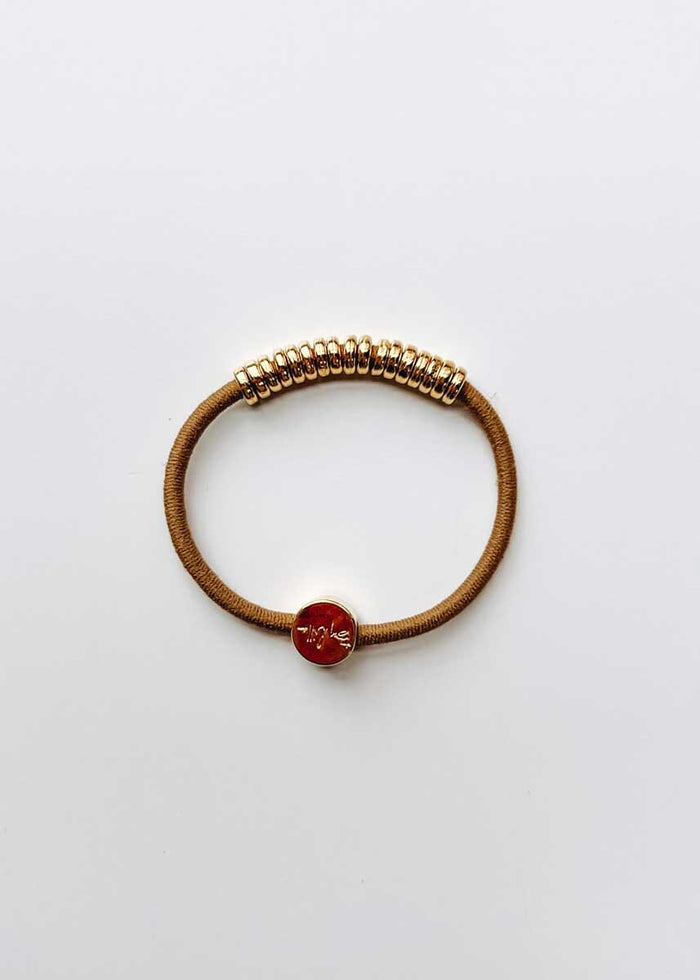 By Lilla Elastic Hairtie Bracelets - Gold Disc