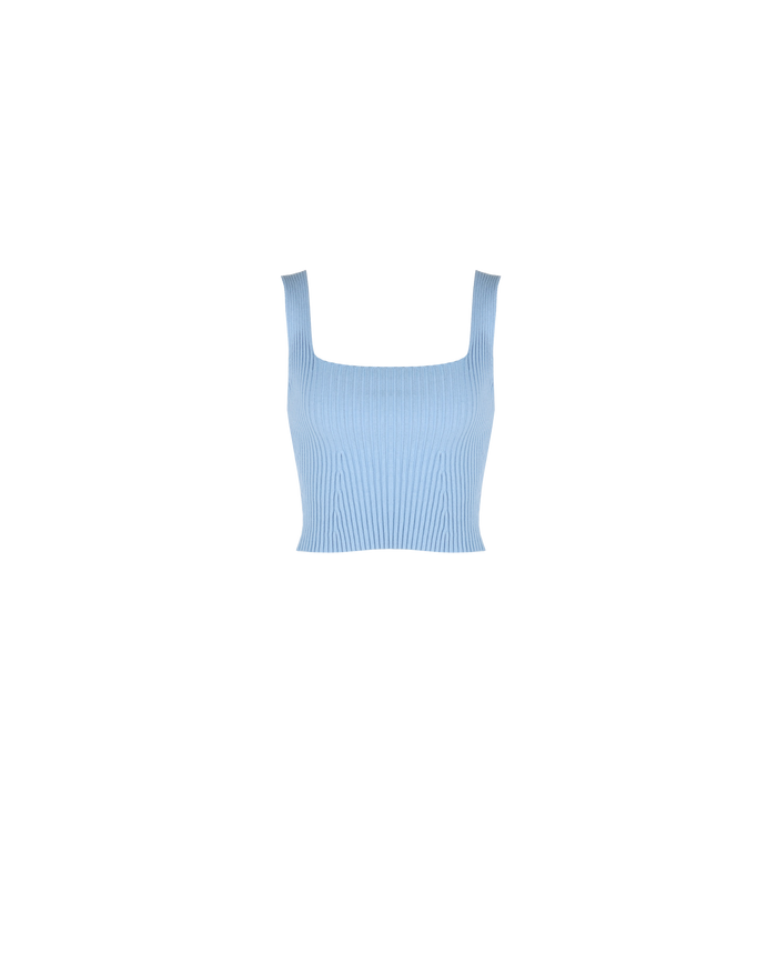 CADILLAC CROP LIGHT BLUE