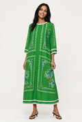 Camille Linen Dress in Santa Barbara Print