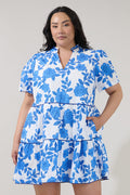 Candace Tiered Mini Dress Glantis Floral Curve