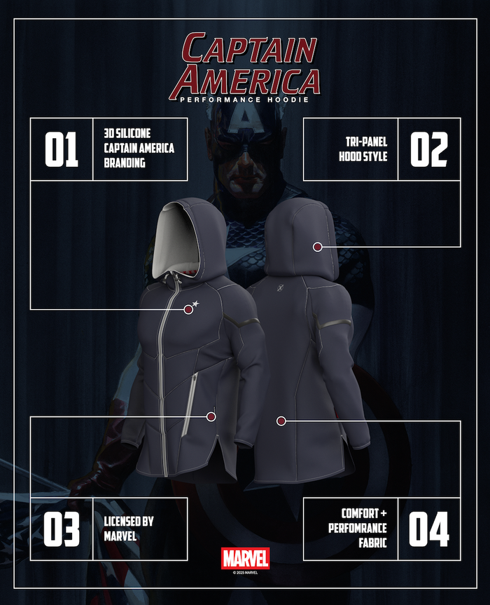 Captain America Limited Edition Performance Zippered Hoodie