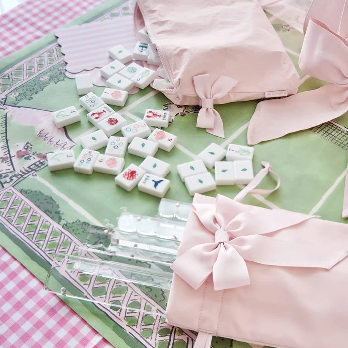 Case-Mate Mahjong Jelly Tote Set - Ballet Pink Bow