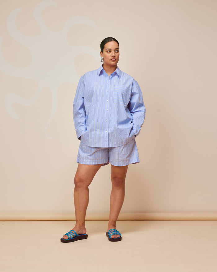 CASH SHIRT BLUE STRIPE