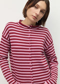 Cecelia Cardigan - Lilac & Burgundy