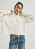 Celeste Quarter Zip - Clean Ivory