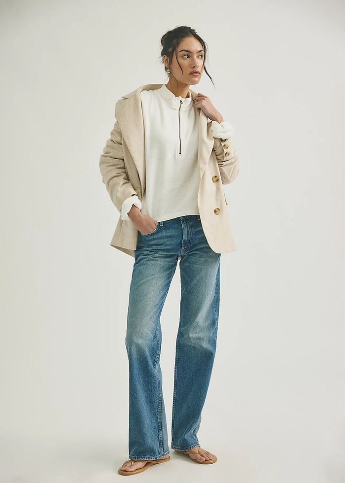 Celeste Quarter Zip - Clean Ivory