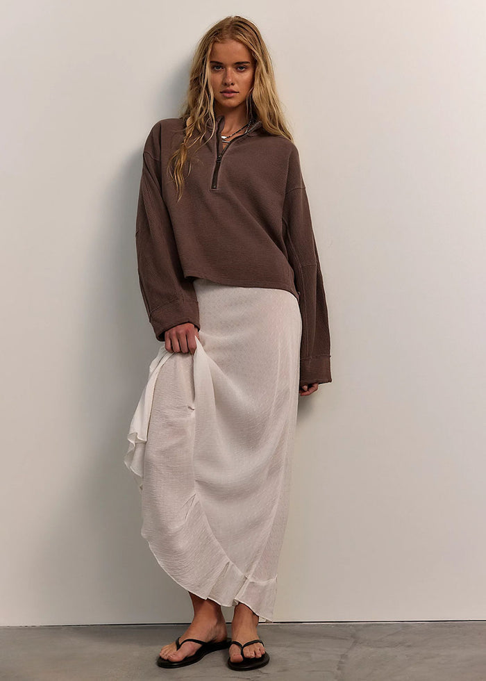 Celeste Quarter Zip - Mochachinno