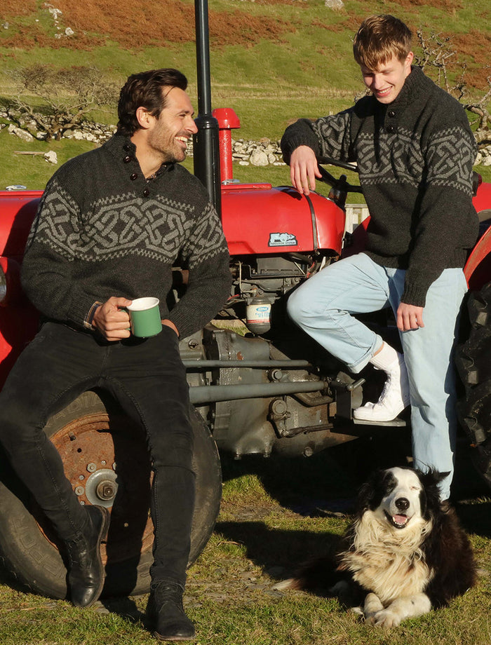 Celtic Troyer Sweater - Grey Welsh/Skiddaw #color_grey-welsh-skiddaw