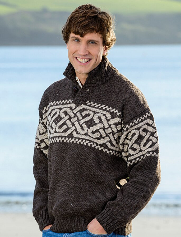 Celtic Troyer Sweater - Grey Welsh/Skiddaw #color_grey-welsh-skiddaw