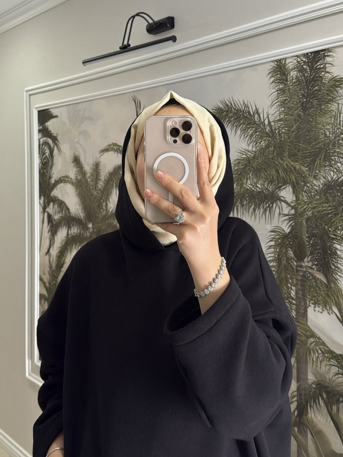 CH 606 - Everyday Modest Abaya Style Hooded Outfit - Saimwear