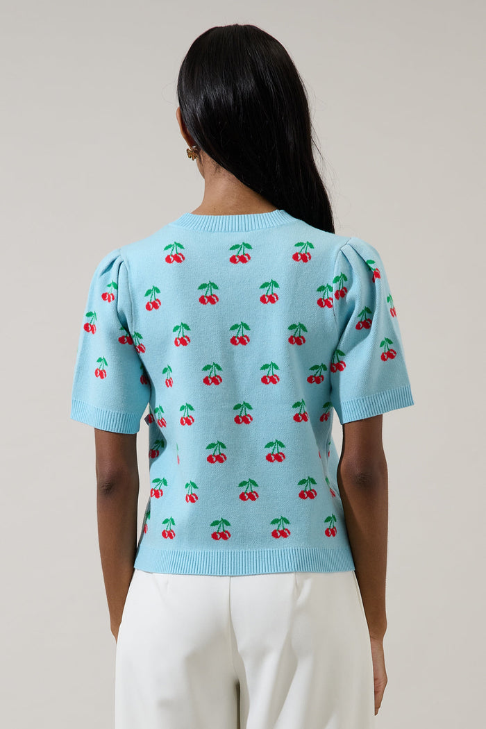 Cherryville Short Sleeve Sweater Top