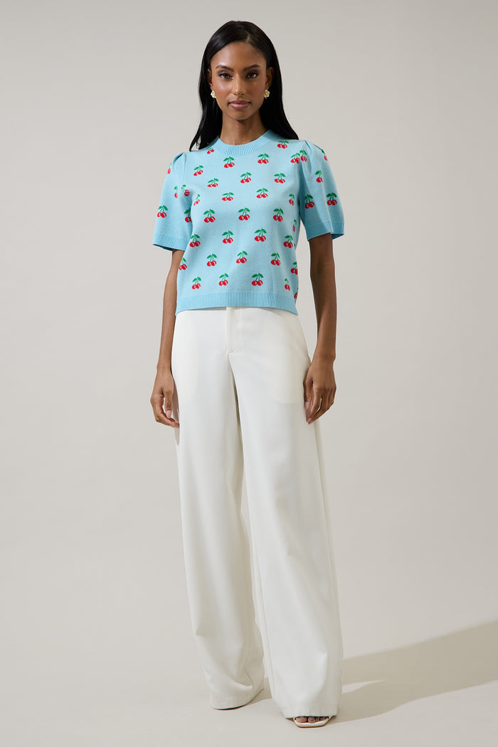 Cherryville Short Sleeve Sweater Top