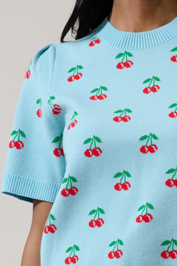 Cherryville Short Sleeve Sweater Top