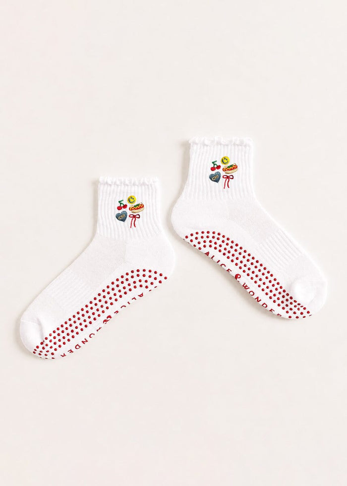 Chicago Icons Ruffle Pilates Sock