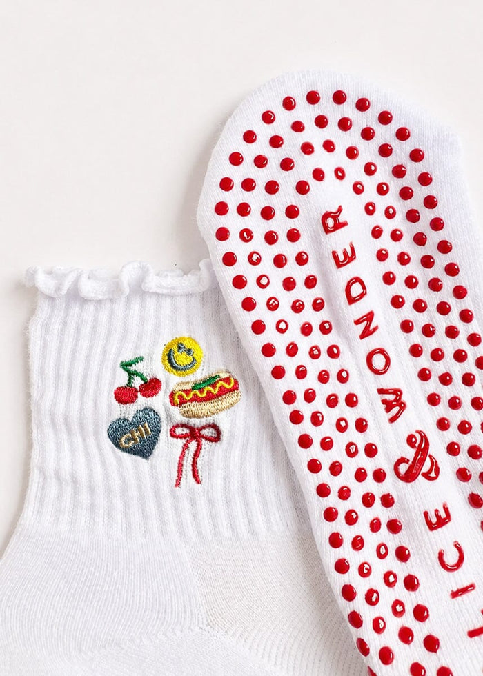 Chicago Icons Ruffle Pilates Sock