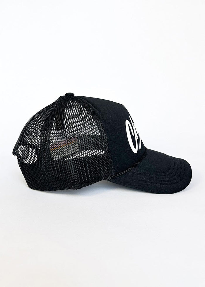 Chicago Script Trucker Hat - Black