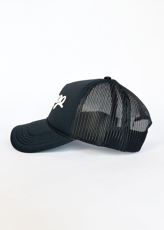 Chicago Script Trucker Hat - Black