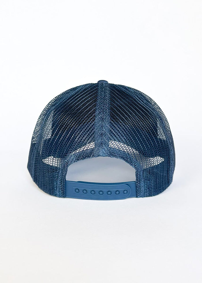 Chicago Script Trucker Hat - Navy