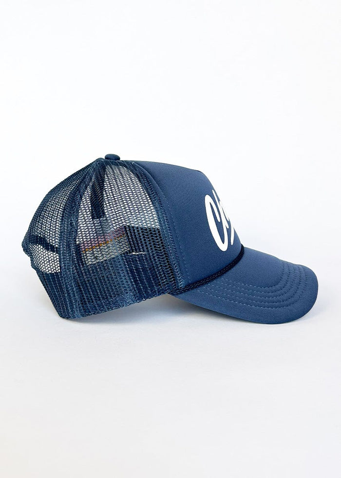 Chicago Script Trucker Hat - Navy