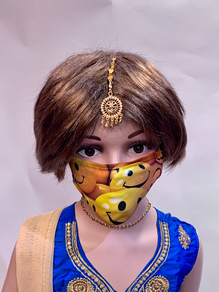 Children Unisex Smiley Digital Printed Cloth Face Masks