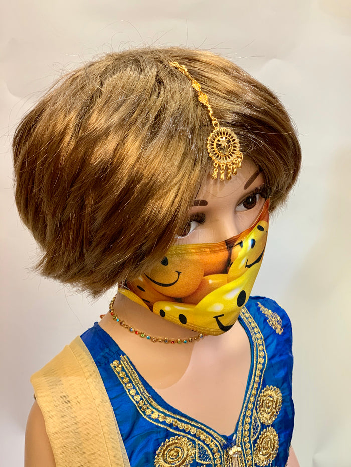 Children Unisex Smiley Digital Printed Cloth Face Masks