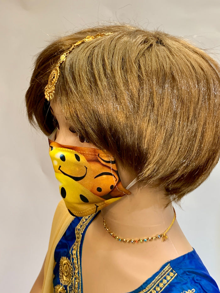 Children Unisex Smiley Digital Printed Cloth Face Masks