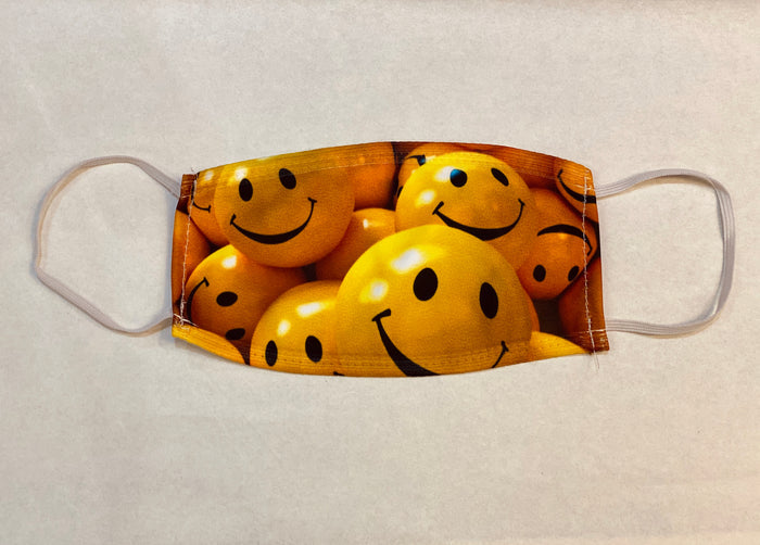 Children Unisex Smiley Digital Printed Cloth Face Masks