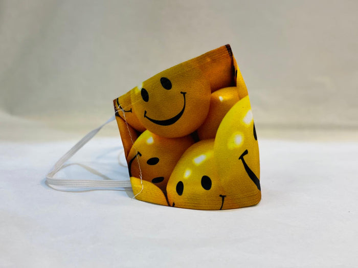 Children Unisex Smiley Digital Printed Cloth Face Masks
