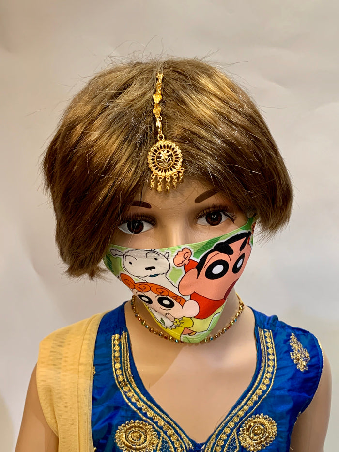 Children's Unisex Digital Printed Cartoon Characters Cloth Face Masks