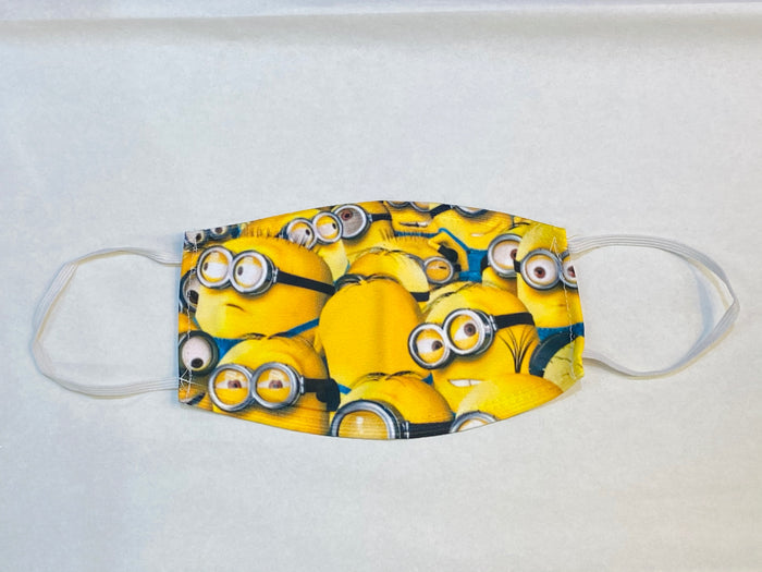 Children's Unisex Minions Digital Printed Cloth Face Masks