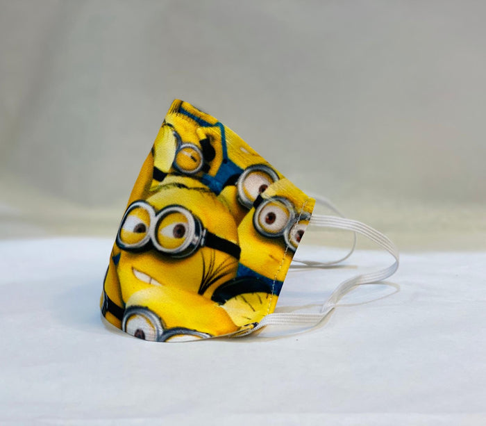 Children's Unisex Minions Digital Printed Cloth Face Masks