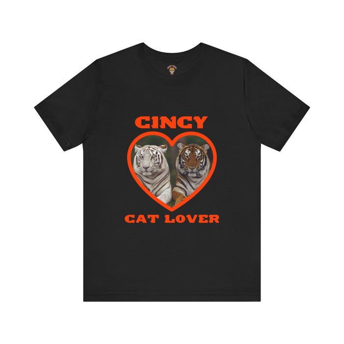 🧡 Cincy Cat Lover Tee | Big Cat Heart Graphic Shirt