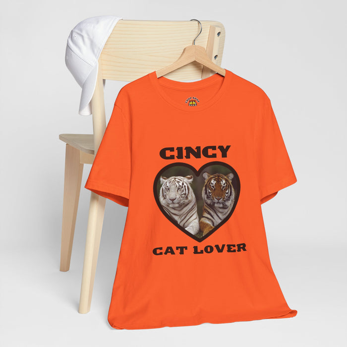 🧡 Cincy Cat Lover Tee | Big Cat Heart Graphic Shirt