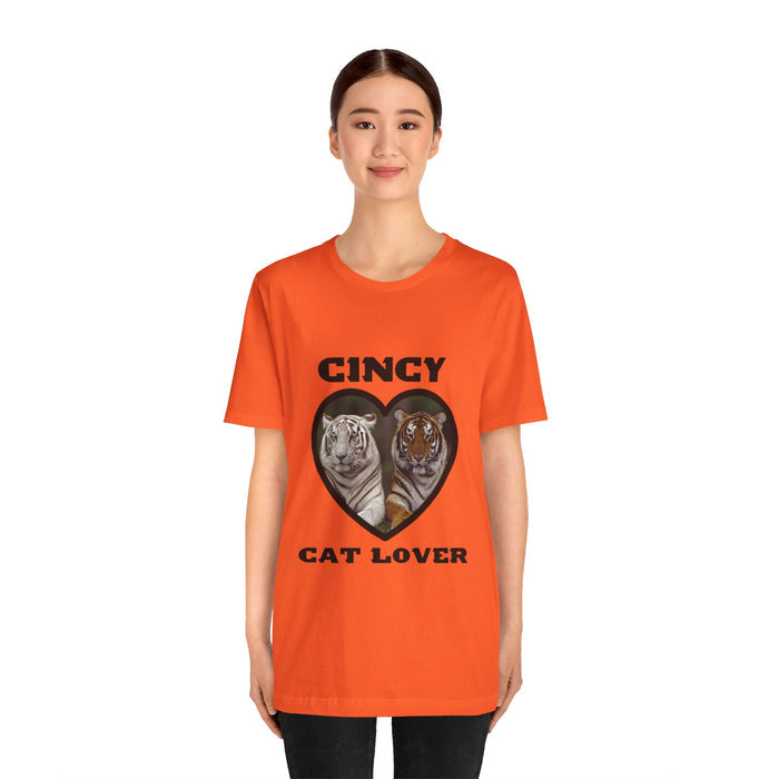 🧡 Cincy Cat Lover Tee | Big Cat Heart Graphic Shirt