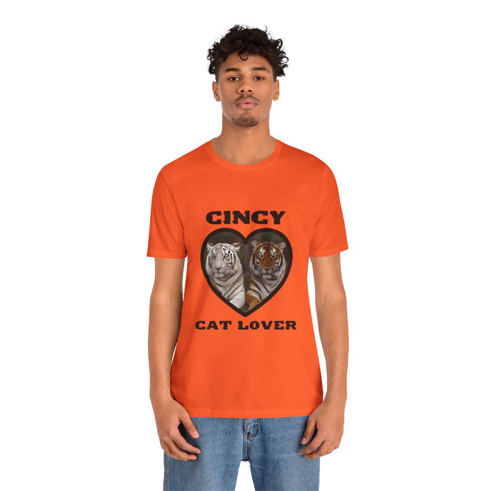 🧡 Cincy Cat Lover Tee | Big Cat Heart Graphic Shirt