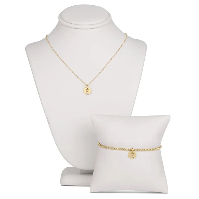 classic gold 2mm bead bracelet - respect small gold disc by enewton