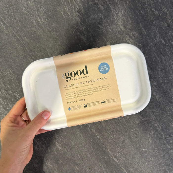 Classic Potato Mash in eco-friendly packaging, organic and gluten-free, ready to serve