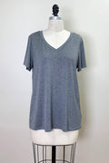 Classic V Neck T-Shirt Grey - Intimate Whispers