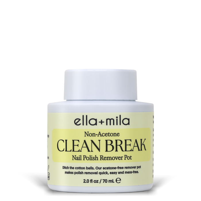 Clean Break non-acetone nail polish remover pot, 2.5 fl oz – ella+mila