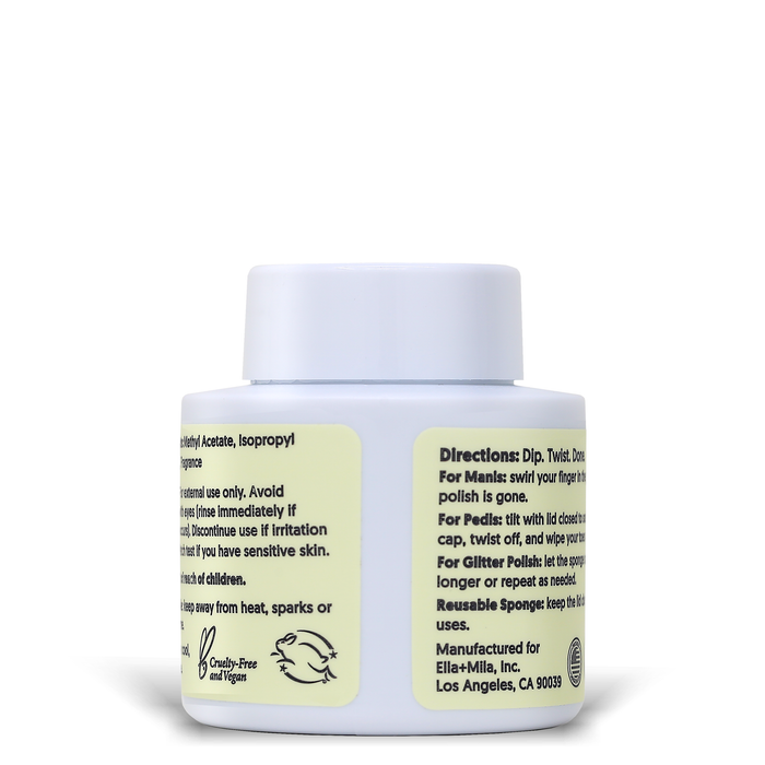Clean Break remover pot, back label with directions and ingredients