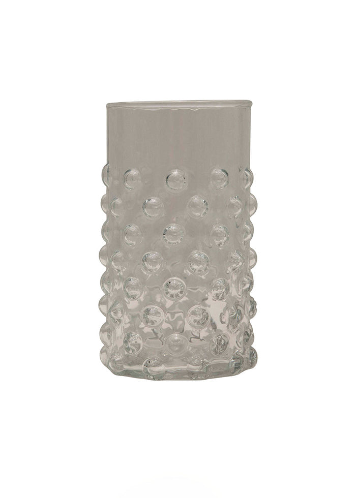Clear Hobnail Drinking Glass