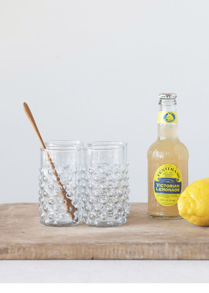 Clear Hobnail Drinking Glass