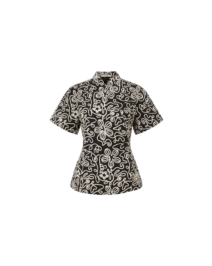 COCO SHORT SLEEVE TOP SARDINIA FLORAL