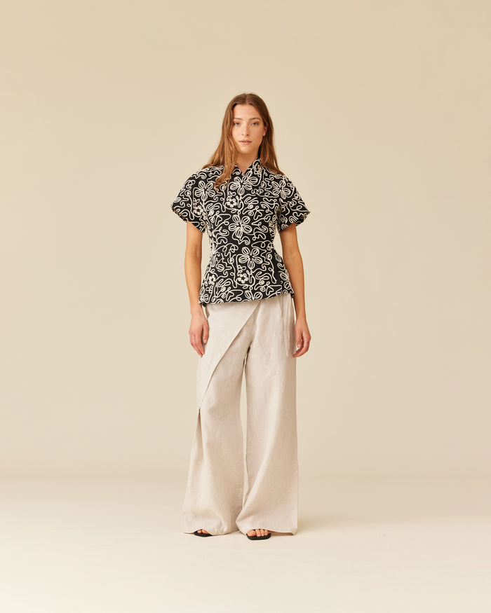 COCO SHORT SLEEVE TOP SARDINIA FLORAL