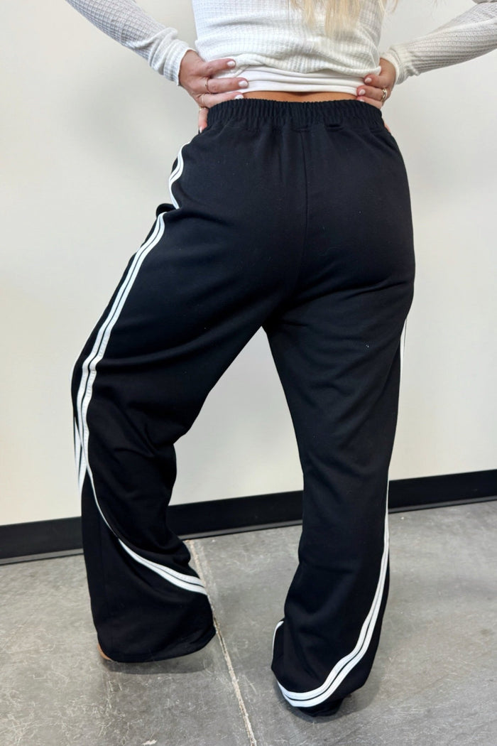 Contrast Glide Wide Leg Pants - FINAL SALE