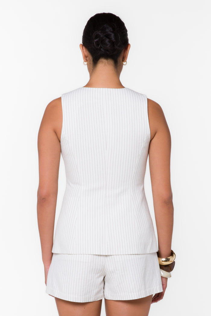 Cordera Mulch Pinstripe Vest