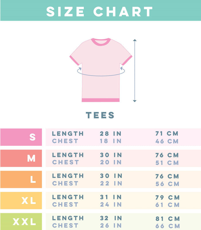 Find your perfect fit with the Sassy Woof Corgi Tee! 100% cotton, unisex sizes S–XXL: S—28"/18", M—30"/20", L—30"/22", XL—31"/24", XXL—32"/26".